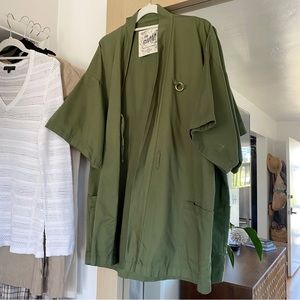 THE BWANA LA - Men's Green Kimono Shirt